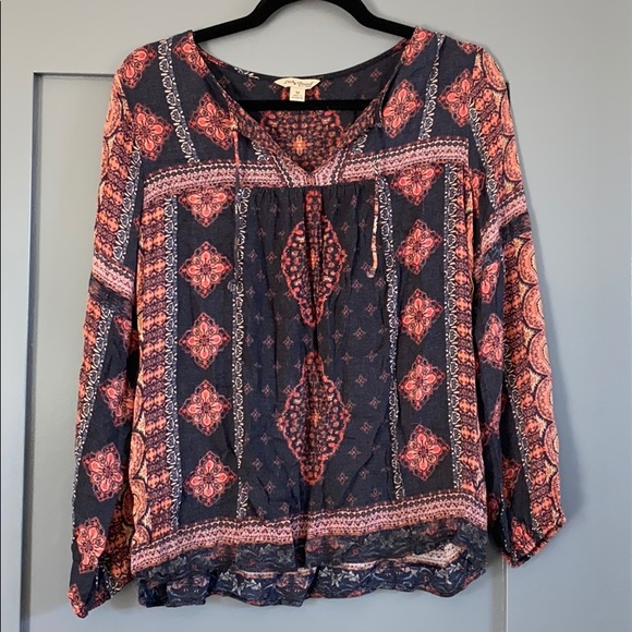 Lucky Brand Boho long sleeve top - Picture 3 of 6